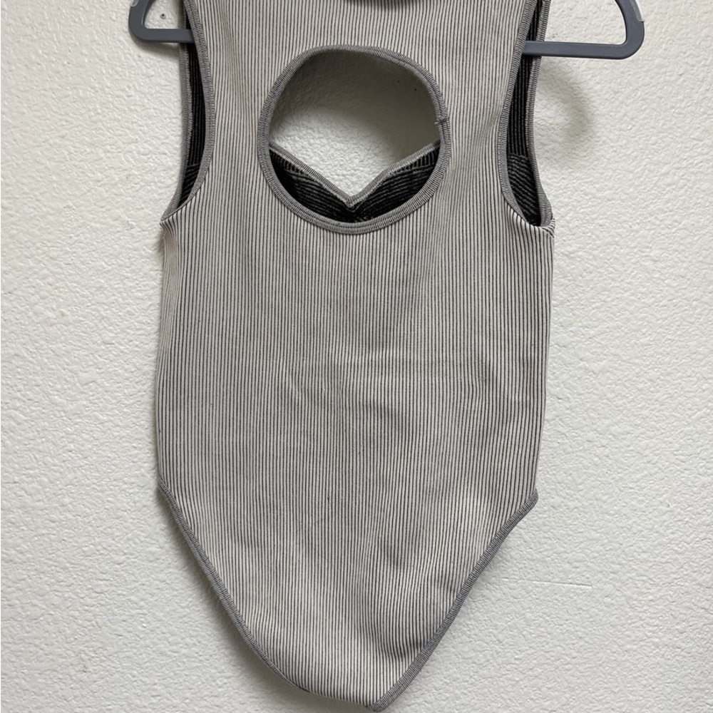 Zara Beige Ribbed Bodysuit - Picture 3 of 3